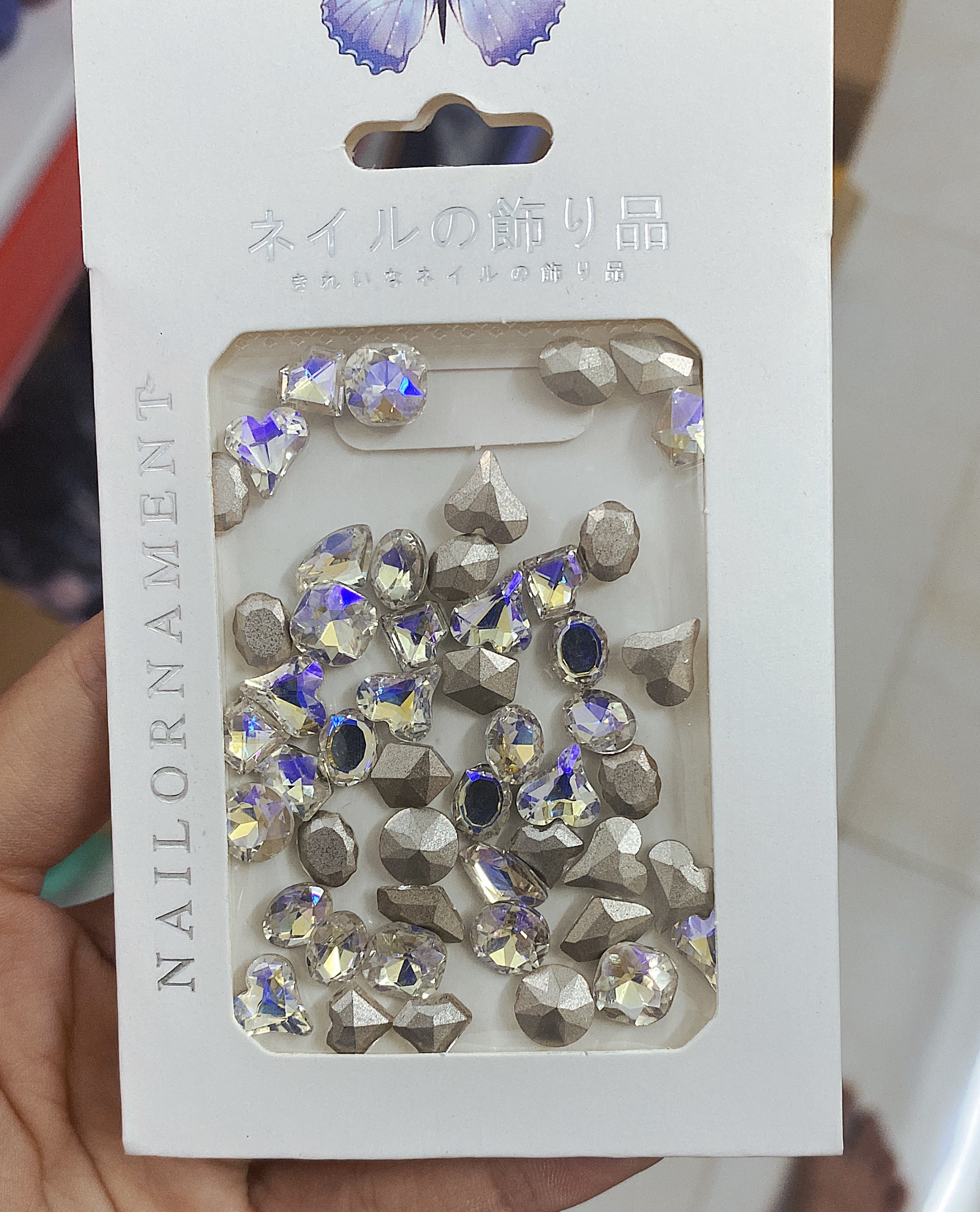 Đá khối chân rùa mix mẫu ,Set 50 viên - Mini Nails