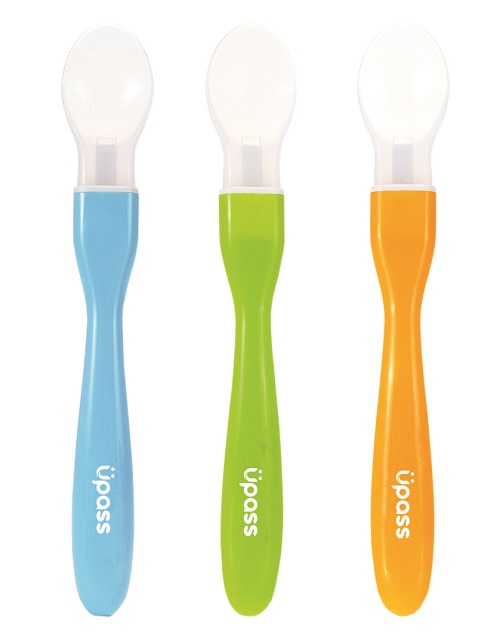 [HCM]Thìa ăn dặm silicon siêu mềm UPASS (Cán ngắn/ Cán dài)