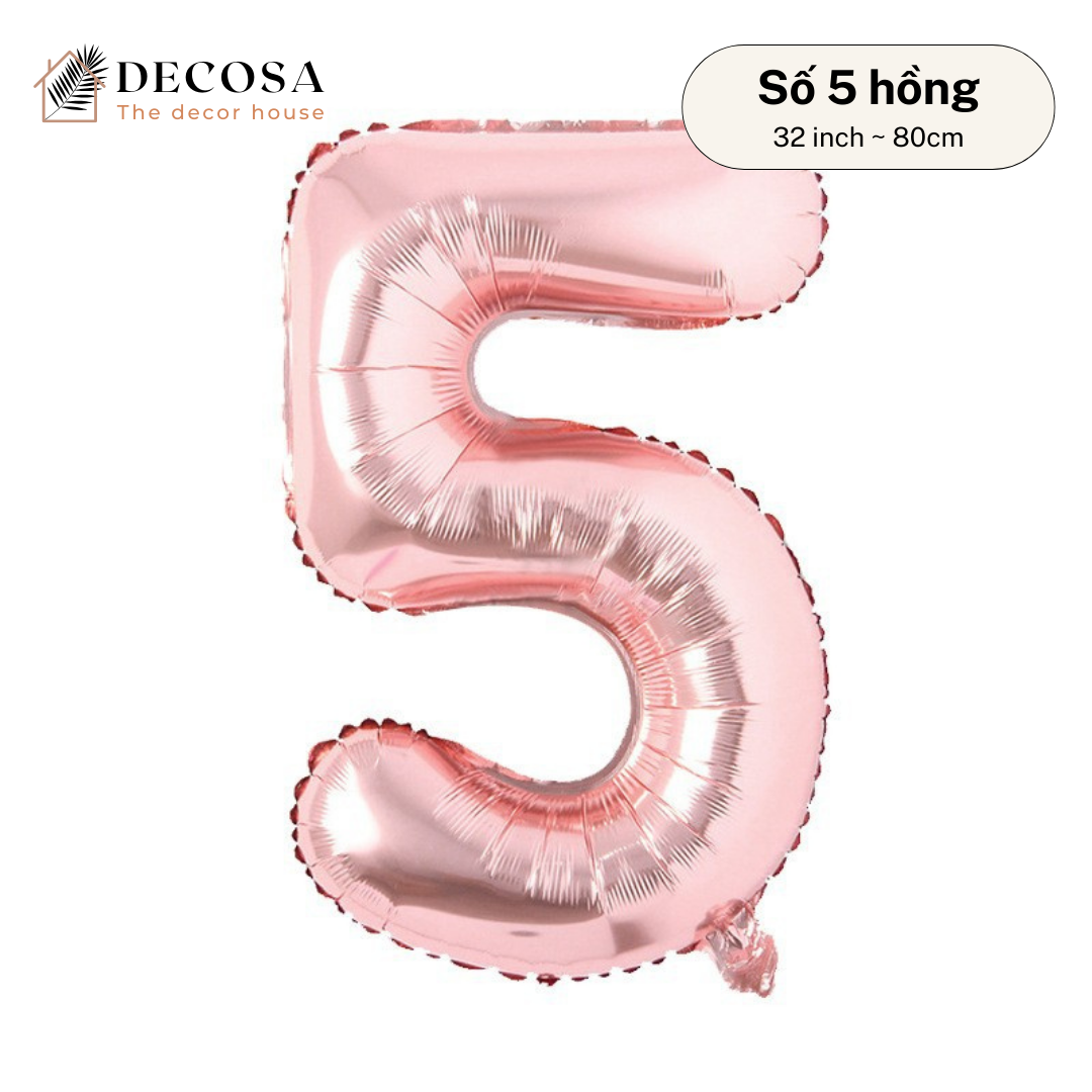 Bong bóng số size lớn 80cm trang trí tiệc