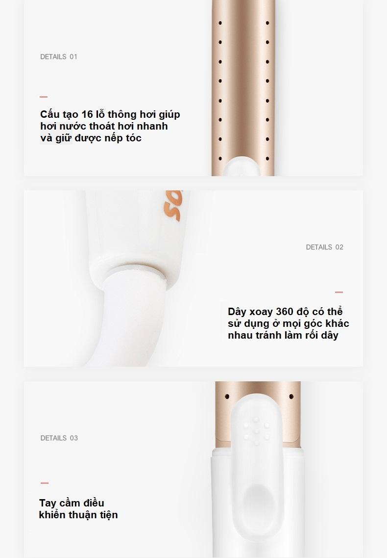 Máy uốn, máy ép tóc 2in1 POVOS - PR5073 công suất 30W