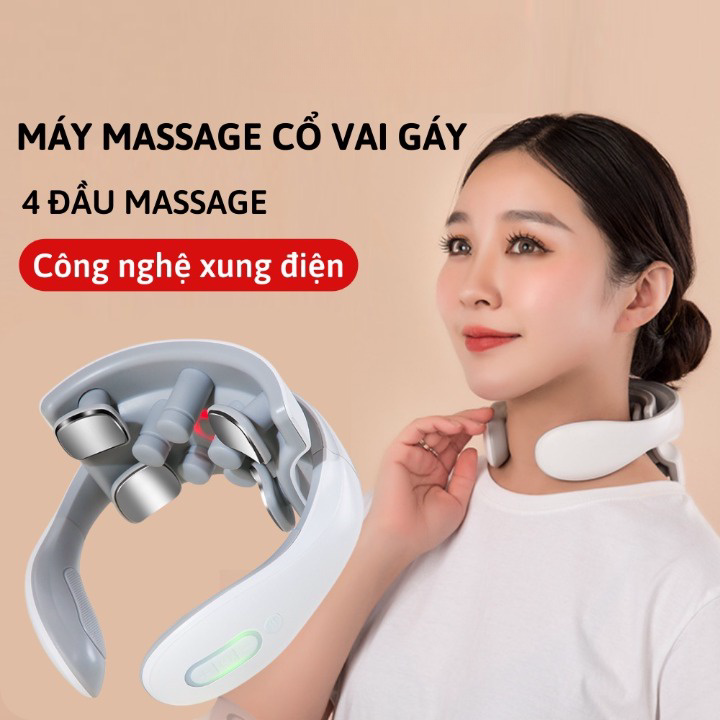 Máy massage cổ vai gáy SCHLAUER ứng dụng công nghệ xung điện 5 chế độ và 15 cường độ Vibration Neck Massager It Smart