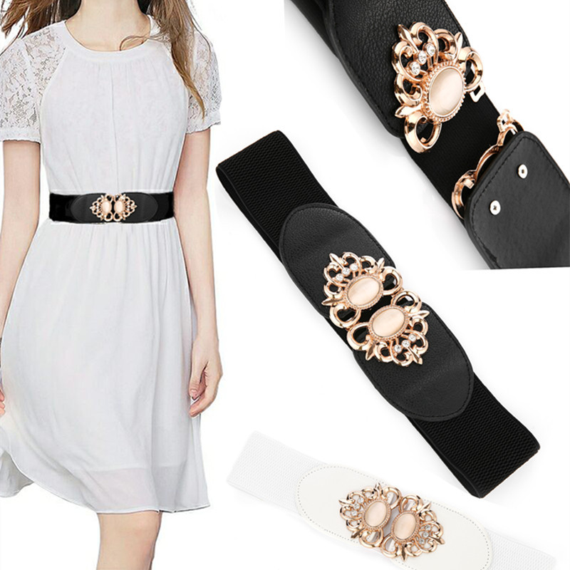 Thắt lưng nữ dây nịt đai váy co giãn bản to 6cm