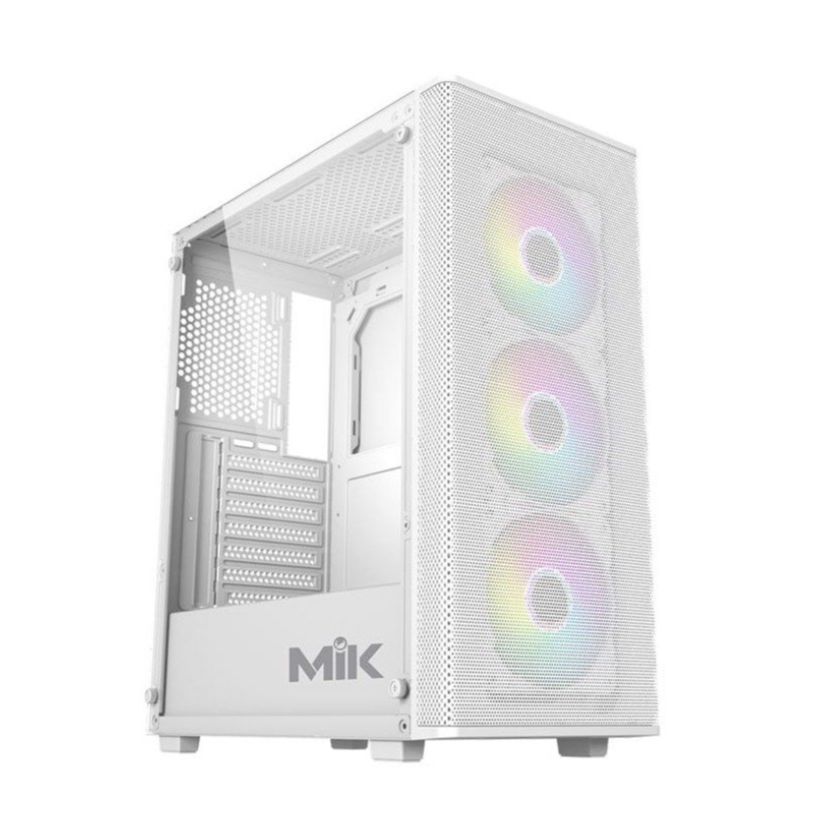 Vỏ case máy tính mik aion 3fa black / white atx kèm 3 fan argb sync