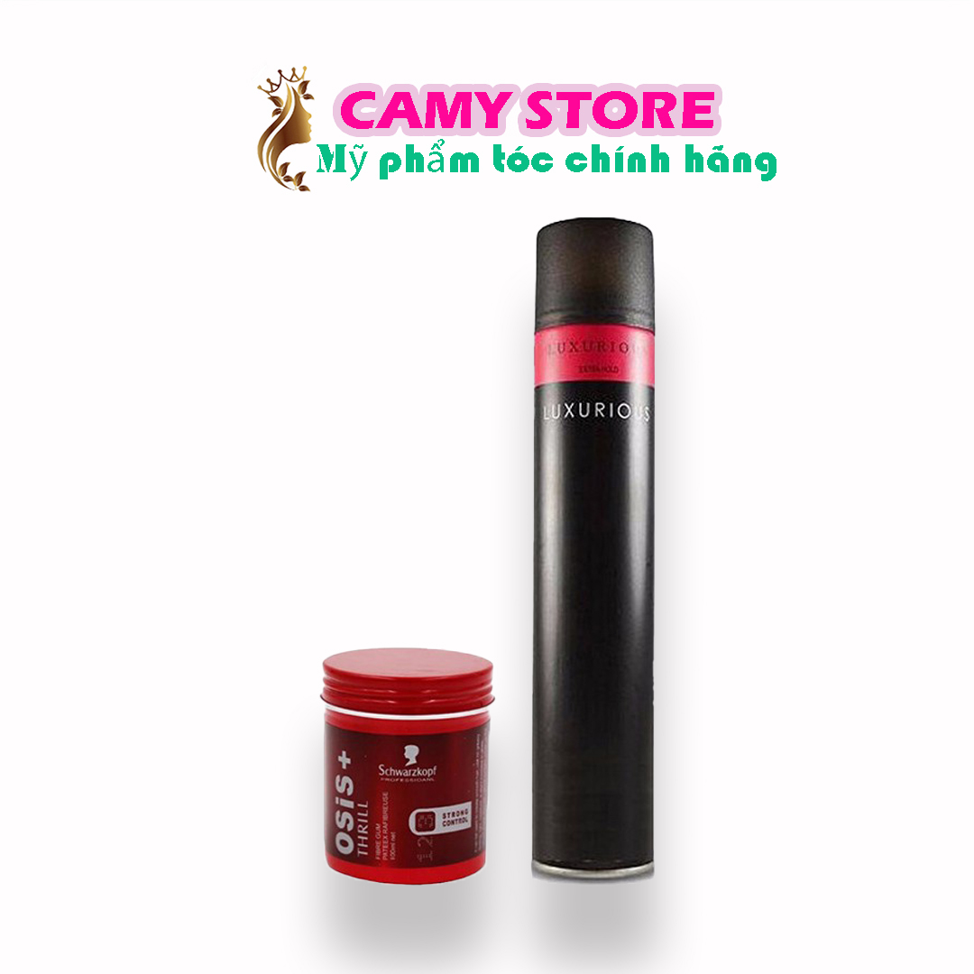 Combo sáp vuốt tóc osis 100g và gôm Luxurious 320ml chính hãng Camystore