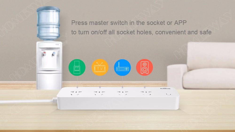 Ổ cắm điều khiển từ xa wifi Broadlink MP1 - 4 socket