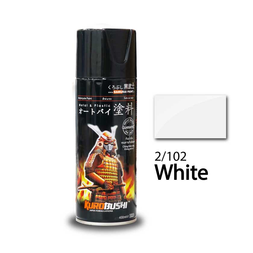 Sơn xịt xe máy Samurai 102 màu trắng