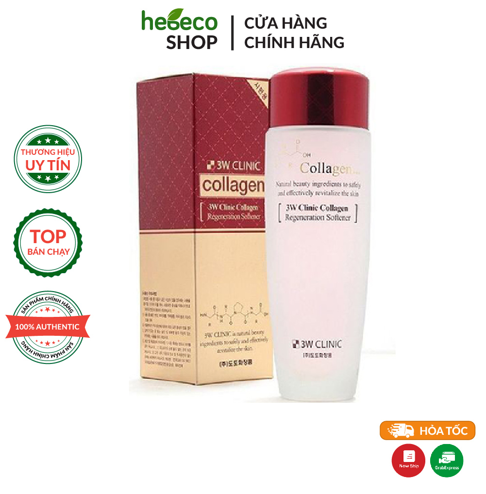 Nước hoa hồng dưỡng da săn chắc chống lão hóa 3w clinic collagen regeneration softener 150ml - hàn quốc, cam kết hàng đúng mô tả, chất lượng đảm bảo an toàn đến sức khỏe người sử dụng