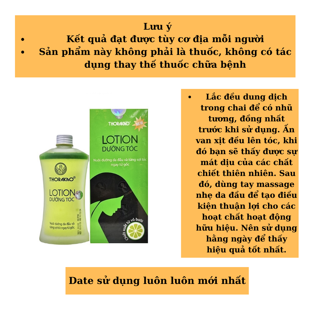 Thorakao lotion dưỡng tóc 120ml