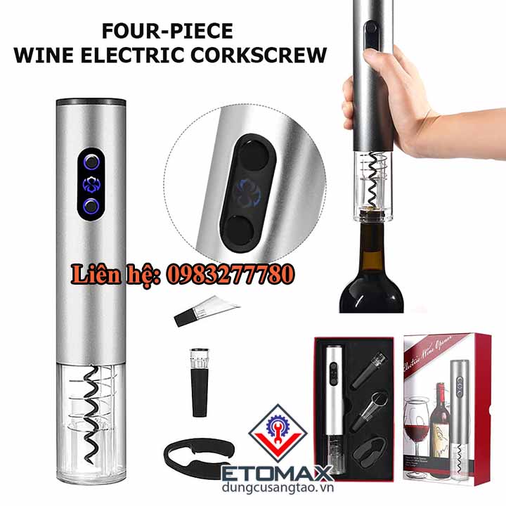 Dụng cụ mở chai vang tự động 4 in 1 V3