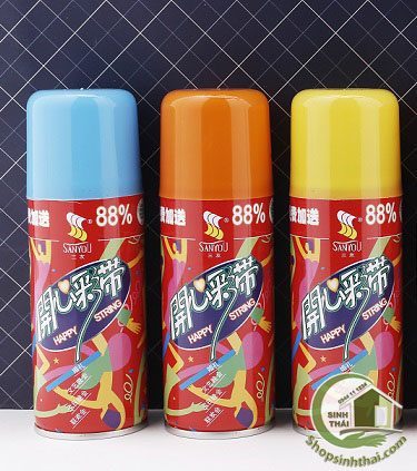 [HCM]Bình xịt dây sinh nhật - sợi dây nhiều màu