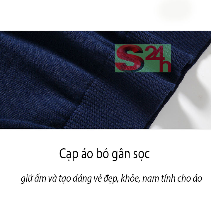 Áo gile len nam mỏng trơn màu cổ V AGL03