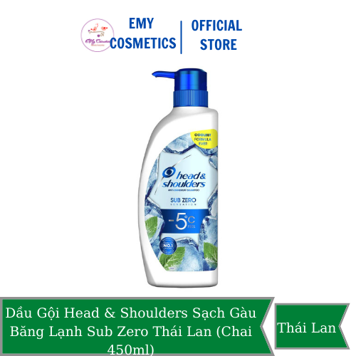 Dầu Gội Head & Shoulders Sạch Gàu Băng Lạnh Sub Zero Thái Lan (Chai 450ml)