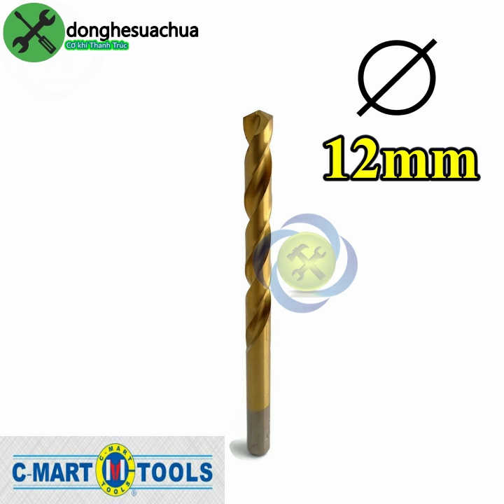 Mũi khoan sắt 12mm c-mart a0100-12