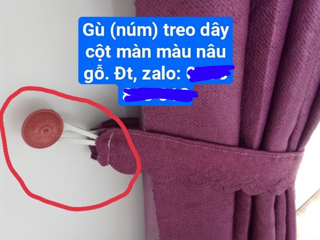 [HCM]Gù (Núm) Treo Dây Cột Màn Bằng Gỗ