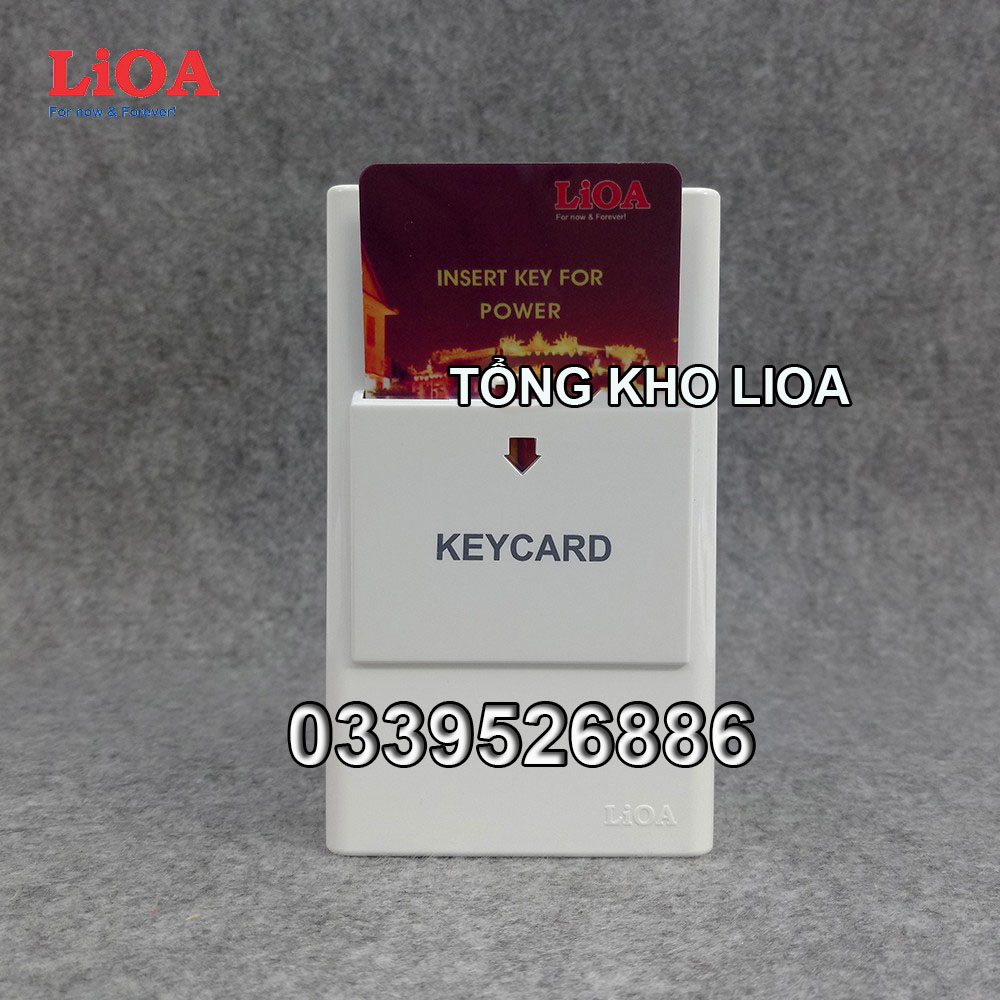 Bộ công tắc ngắt điện dùng chìa khóa thẻ LiOA 30A - Dùng cho nhà nghỉ, khách sạn