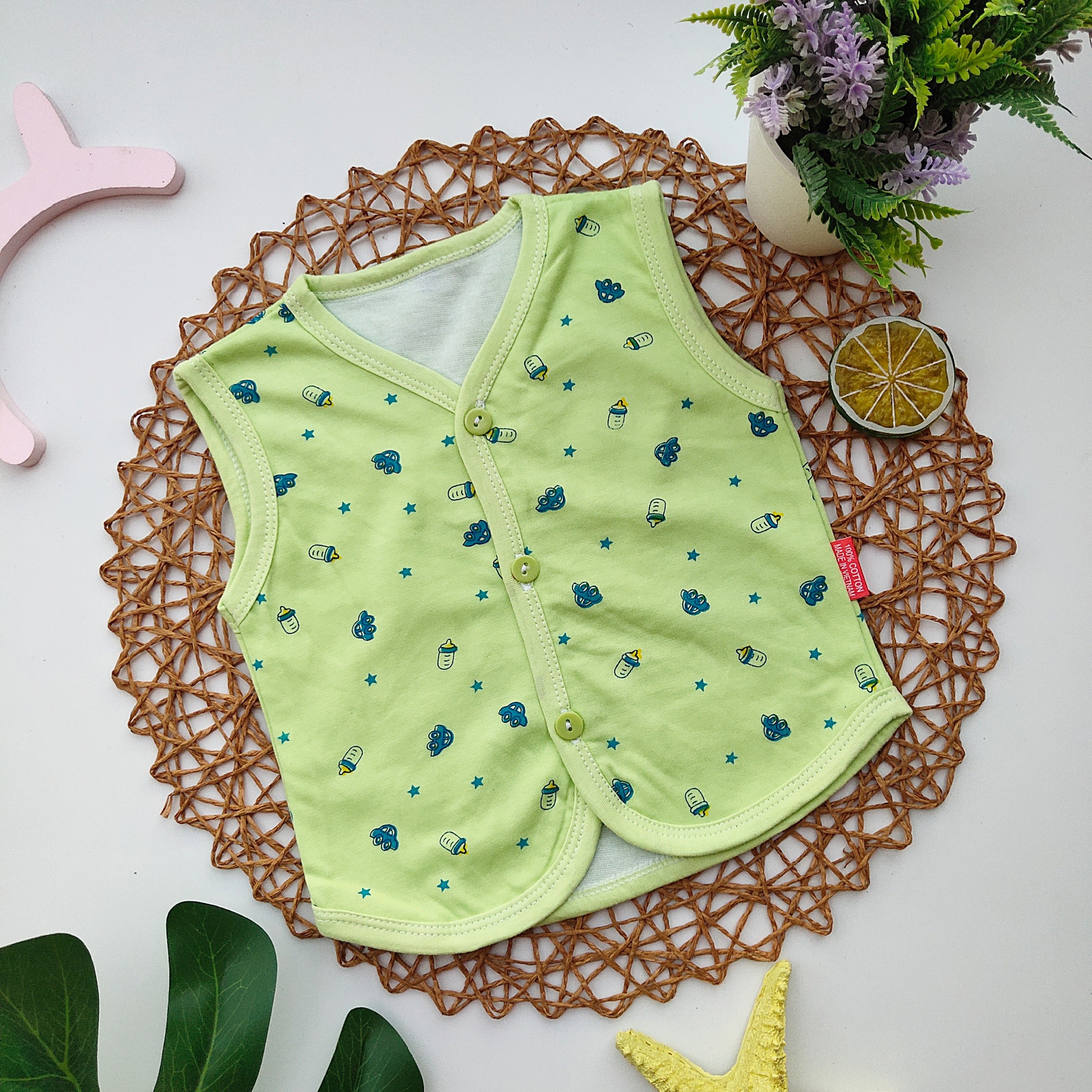 CHÍNH HÃNG MINH ĐỨC ! Áo gile cho bé sơ sinh - áo ghilê 2 lớp cotton cho bé trai /gái từ 3-13kg - AGL - TK0120 - / áo ghile cho bé / ao gile cho be / áo gile bé trai / áo gile cho bé trai / áo ghi lê cho bé trai / áo gile cho bé sơ sinh / áo gile