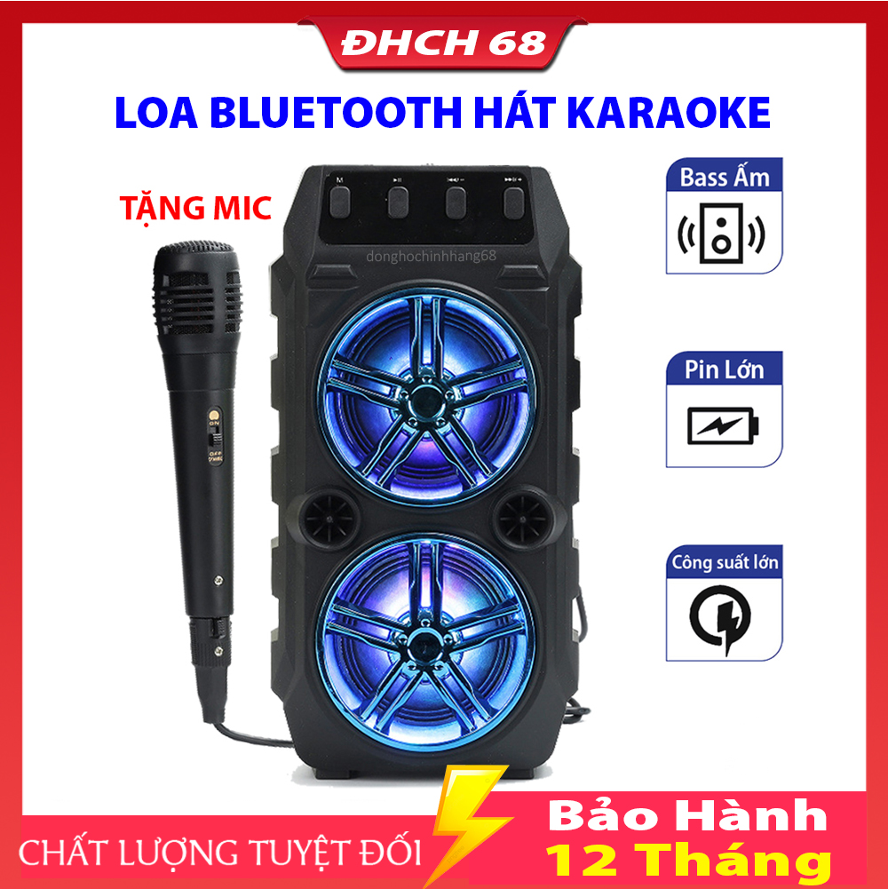 Loa Bluetooth Karaoke Tặng Kèm Mic Hát Loa Bluetooth Hát Karaoke Mini Giá