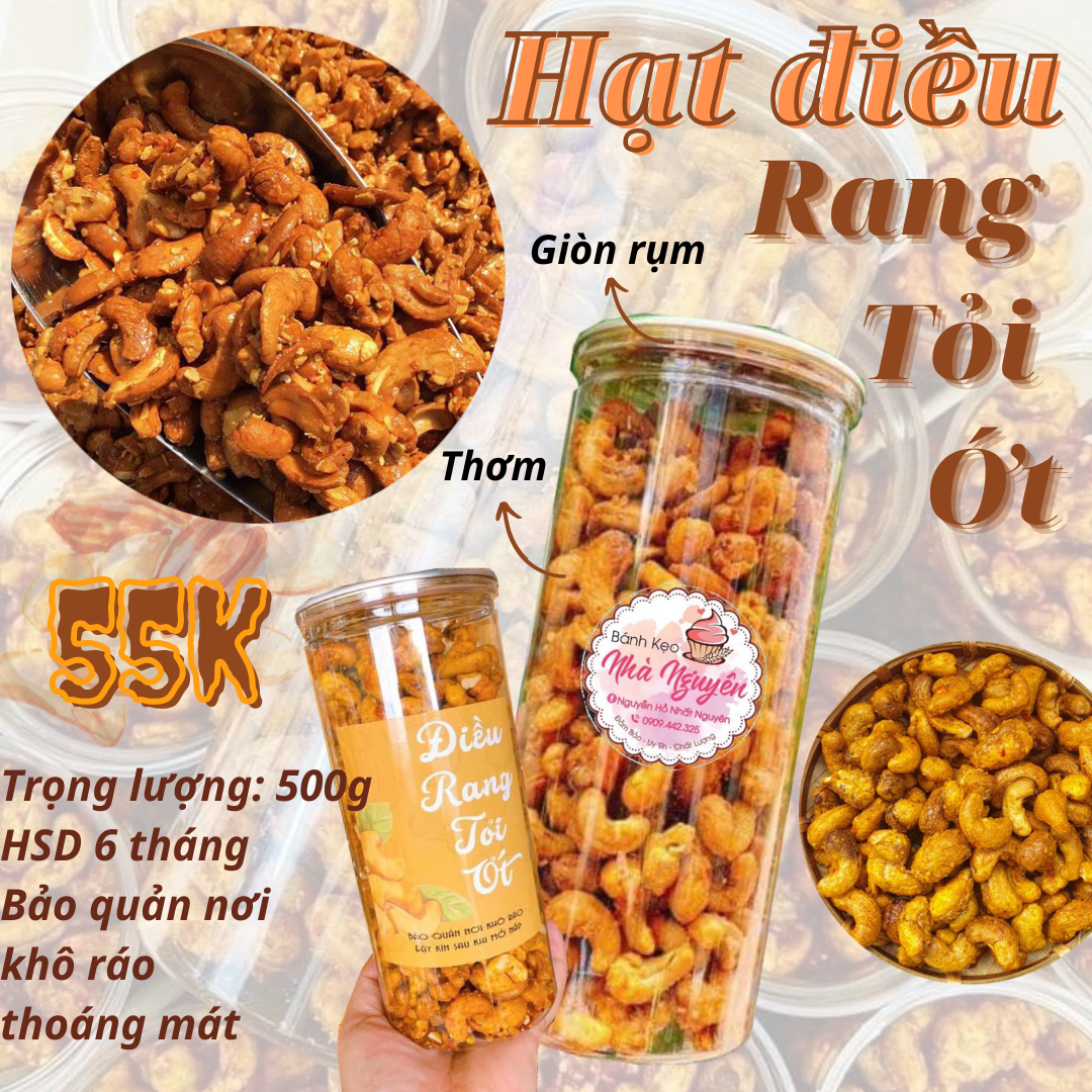 HẠT ĐIỀU RANG TỎI ỚT