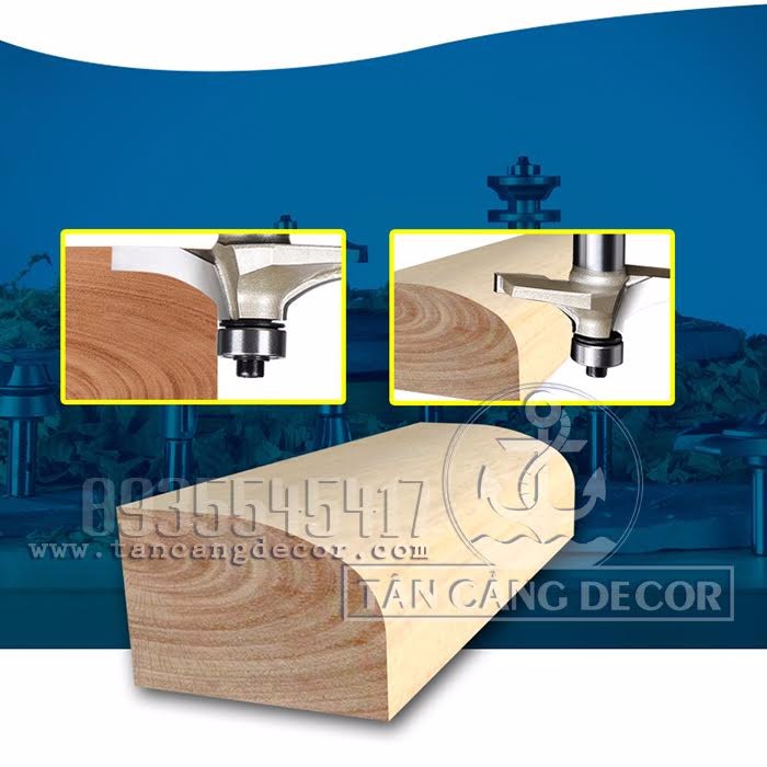 Mũi Router Arden Bo Góc R7.96 Cốt 12.7 mm