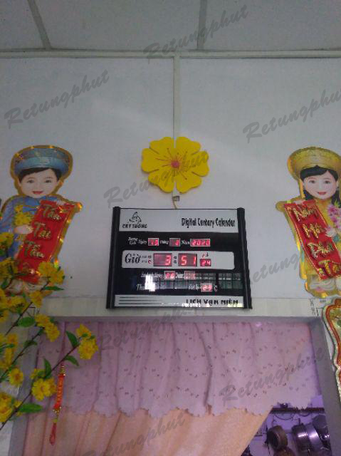Đồng hồ Lịch Vạn Niên Điện Tử Treo Tường 3A
