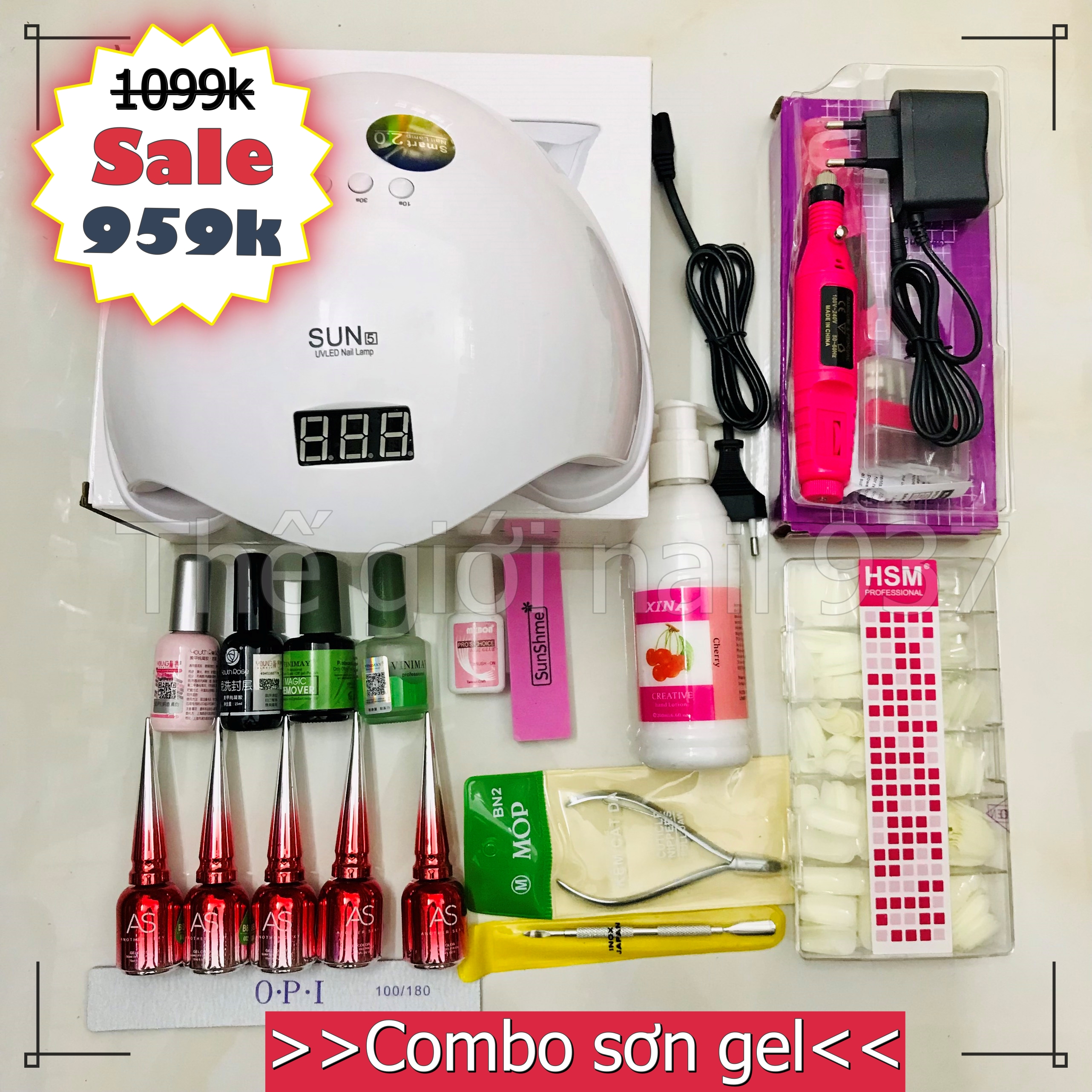 Combo đồ làm nail cơ bản 959k - (Combo làm sơn gel tại nhà) - TGN937 - Combo 13