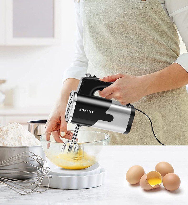Máy Đánh Trứng Sokany 800W Sk-6621 5 Tốc Độ 4 Que Đánh