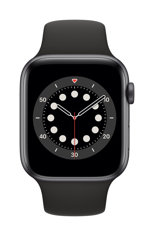 [NEW] Đồng hồ thông minh Apple Watch Series 6 44mm GPS + LTE - Vỏ Nhôm Xám, Dây Cao Su Đen (MG2E3VN/A) - Hàng chính hãng, mới 100%