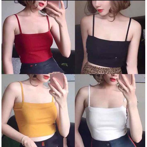 [HCM]Áo 2 dây ống bún nhiều màu croptop