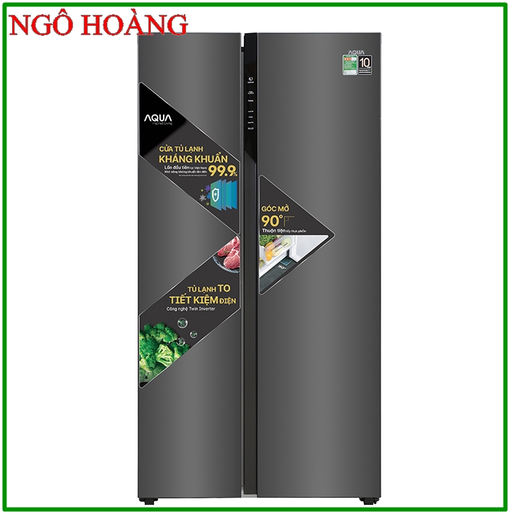 [FreeshipMAX] - Tủ lạnh Aqua Inverter 541 lít AQR-S541XA(BL) ( Miễn phí giao hàng TPHCM-Ngoại tỉnh tính phí vận chuyển)