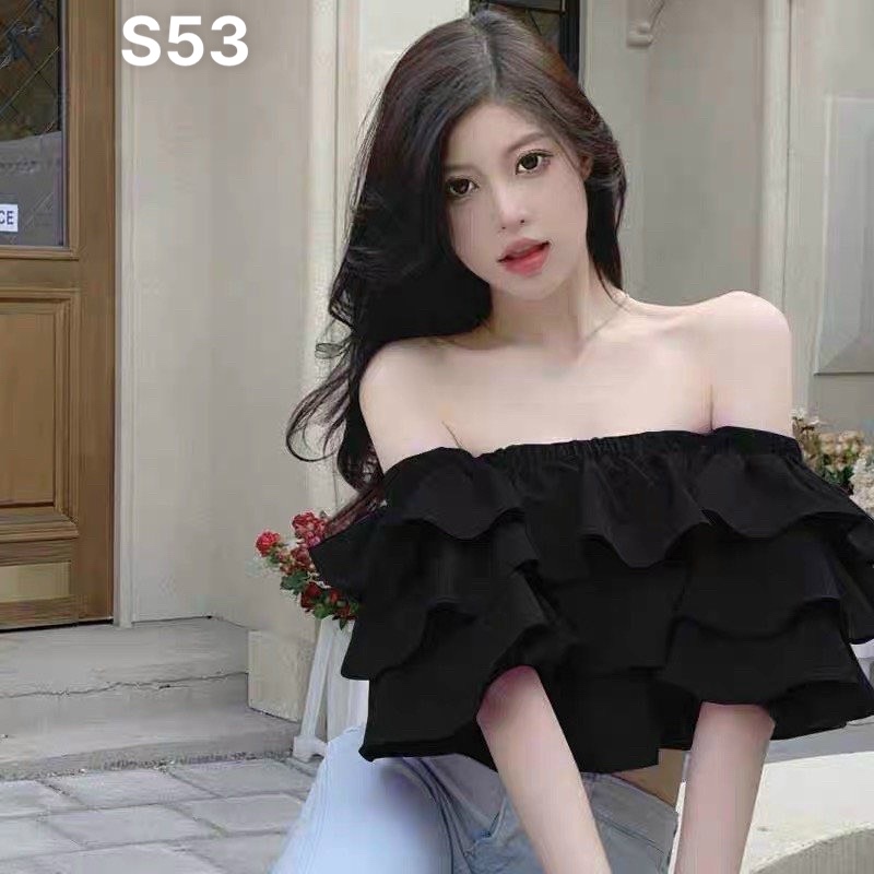 Sét bộ đũi sọc phối ren cánh tiên chân váy nhiều tầng M77