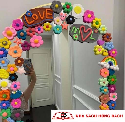 Đất sét tự khô - Đất sét trang trí gương, đồng hồ