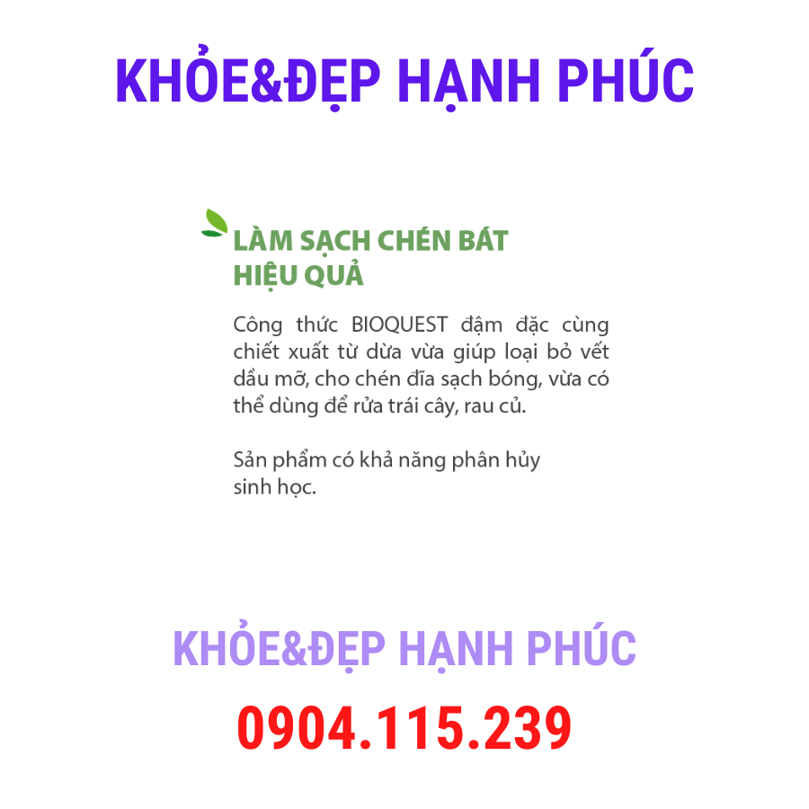 Nước rửa chén đậm đặc – 1000 ml/chai