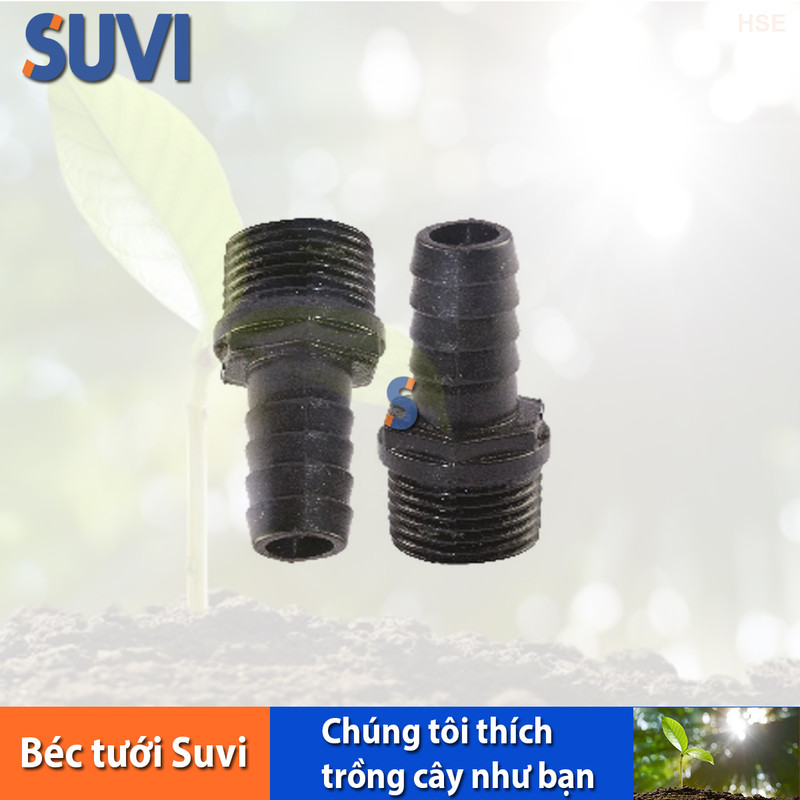 [HCM][10 Cái] Nối ống 16 ren ngoài 21mm ( MÀU ĐEN) BB N 16 RN 21