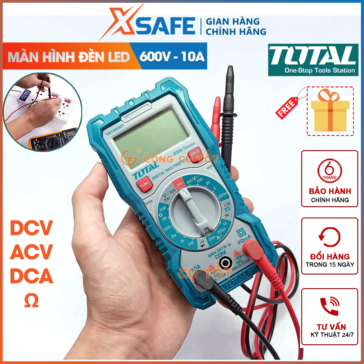 Tgeneral LCD display backlight night light digital multimeter current resistance voltage meter t7200 001 t7200 0012 board