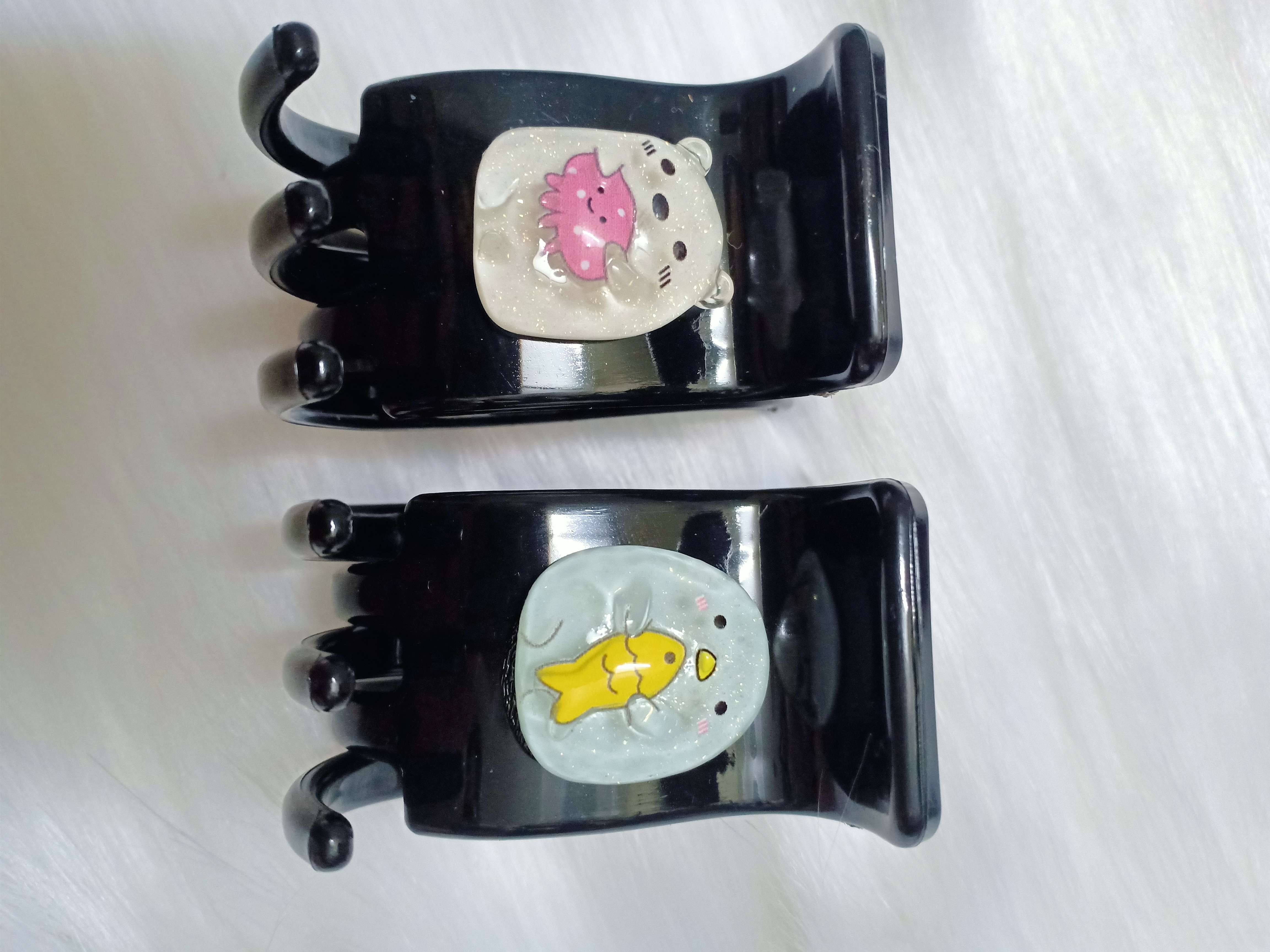 Kẹp Tóc 5 Răng Đen Đính Charm Hình Thú Ngộ Nghĩnh
