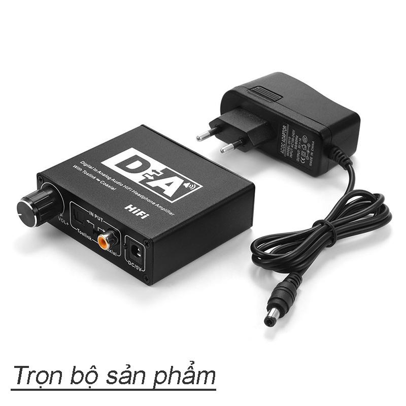 Bộ chuyển quang (optical) sang audio AV, có nút điều chỉnh âm lượng chất lượng âm thanh HIFI cao cấp cắm nguồn ngoài