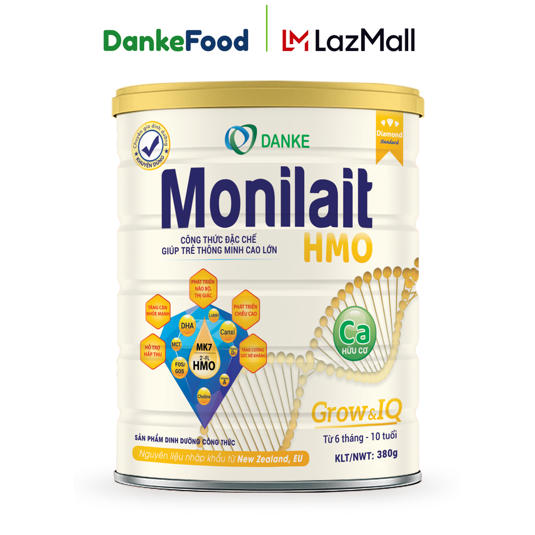 Sữa Monilait Grow & IQ 380g giúp bé phát triển chiều cao và trí não