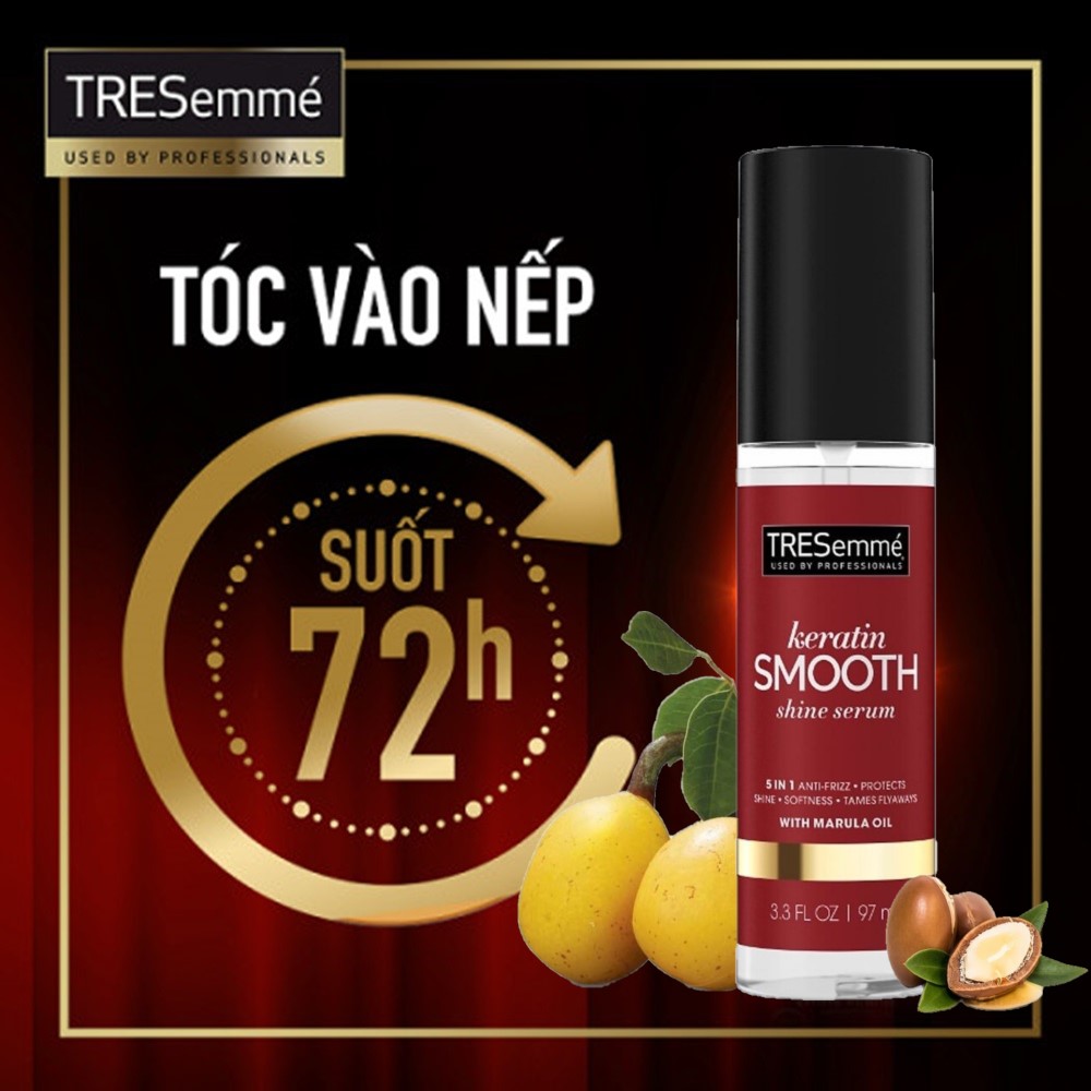 Serum Dưỡng Tóc Tresemme Keratin Smooth 97ml Vào Nếp Bóng Mượt 72H TRESemmé Keratin Smooth Shine Serum 97ml