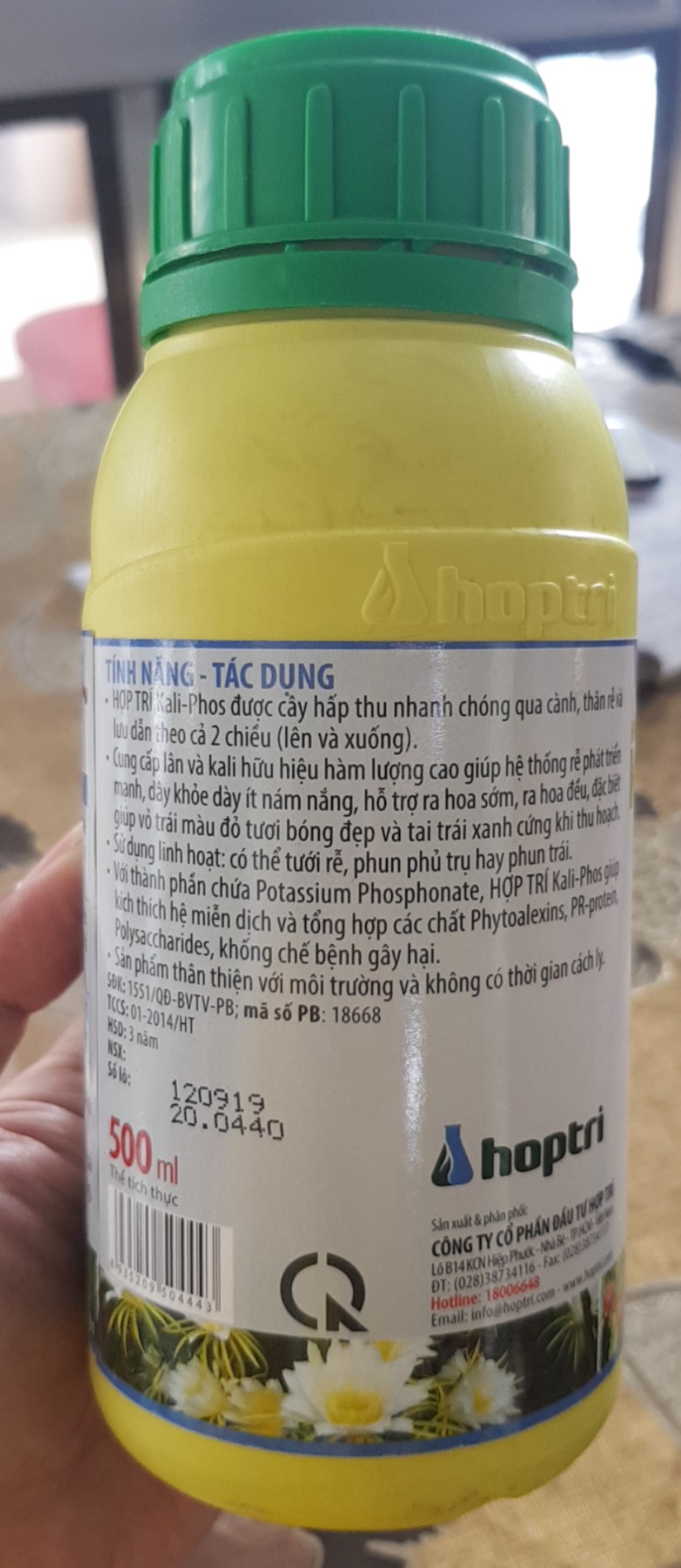 Phân Bón Lá - Kali Phos - HOPTRI - Chai 500ml