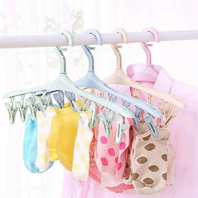 Móc phơi đồ móc treo 8 kẹp chống bay