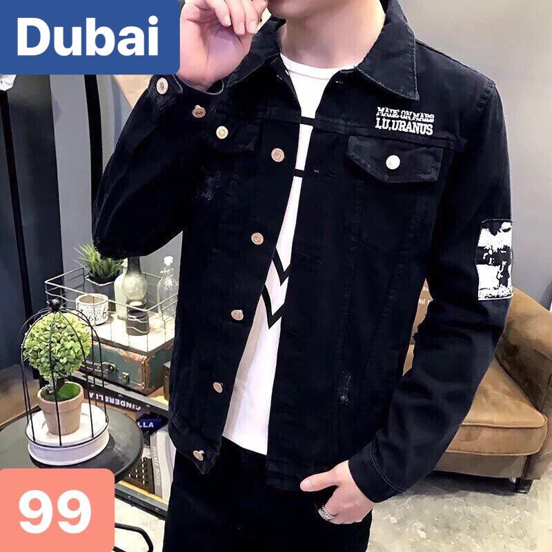 ÁO KHOÁC JEAN NAM ĐEN CHẤT BÒ BOY VINCOM PLAZA CHẤT DB-99 - DUBAI FASHION
