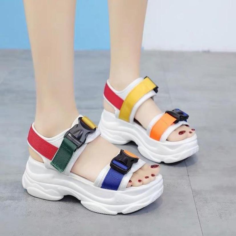 Sandal độn đế 7 màu đẹp GIÀY LINHLINH giá rẻ