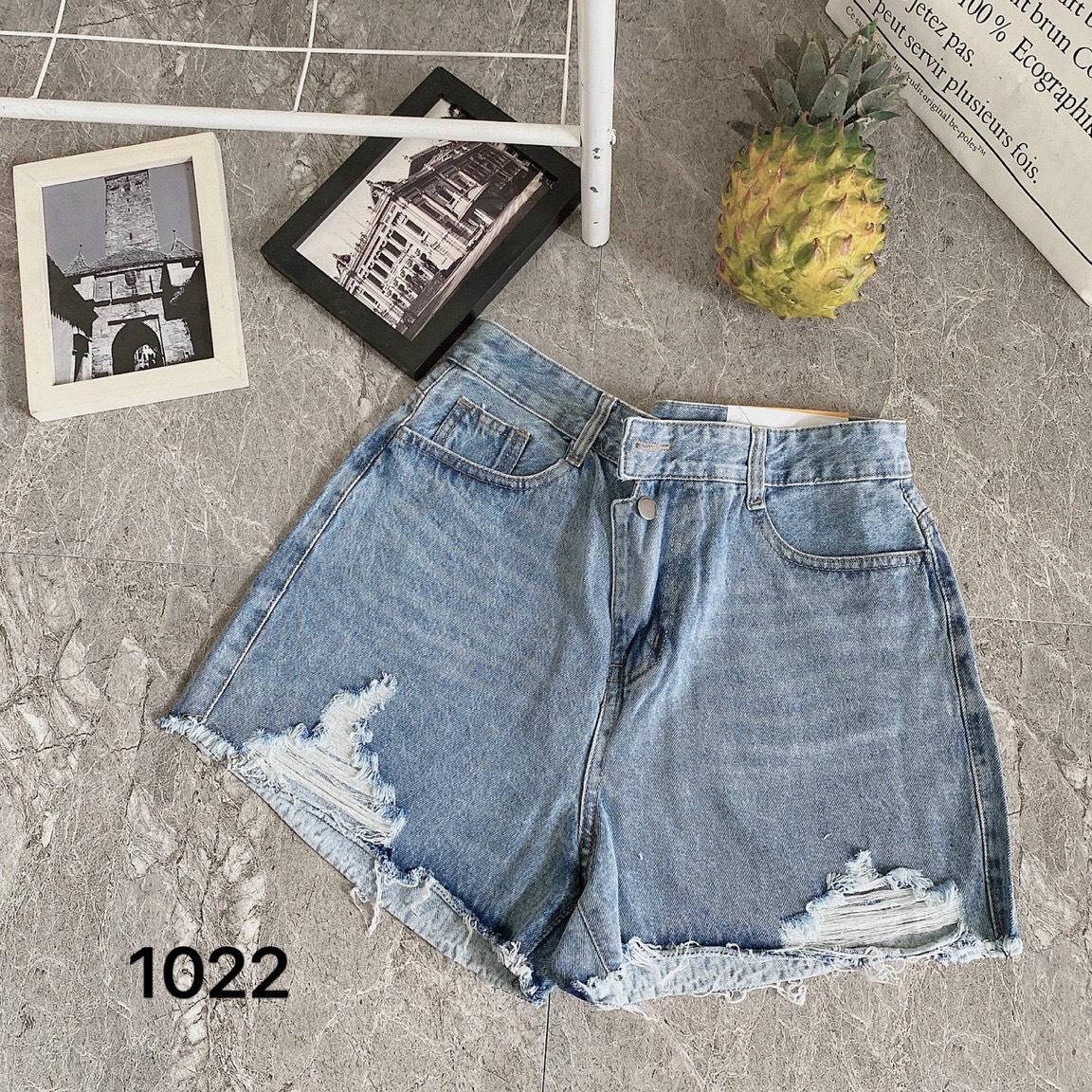 [HCM]Quần Short Jean Nữ Rách Bigsize Từ Size S đến Size 35 MS1022