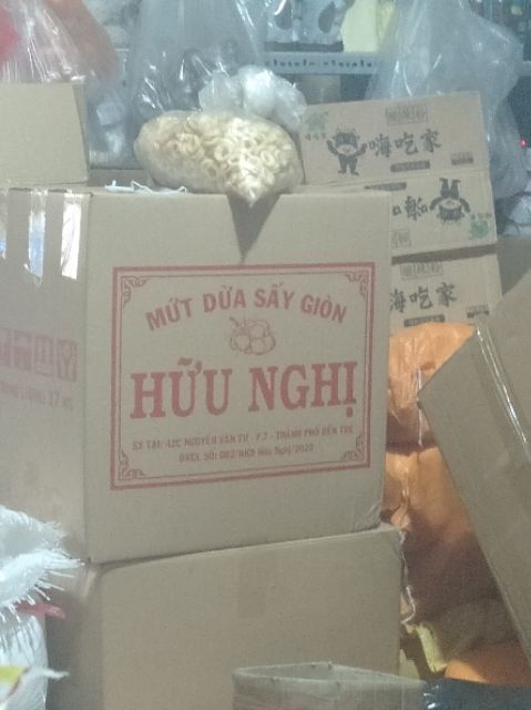 [ combo 5 gói]mứt dừa sấy giòn hữu nghị