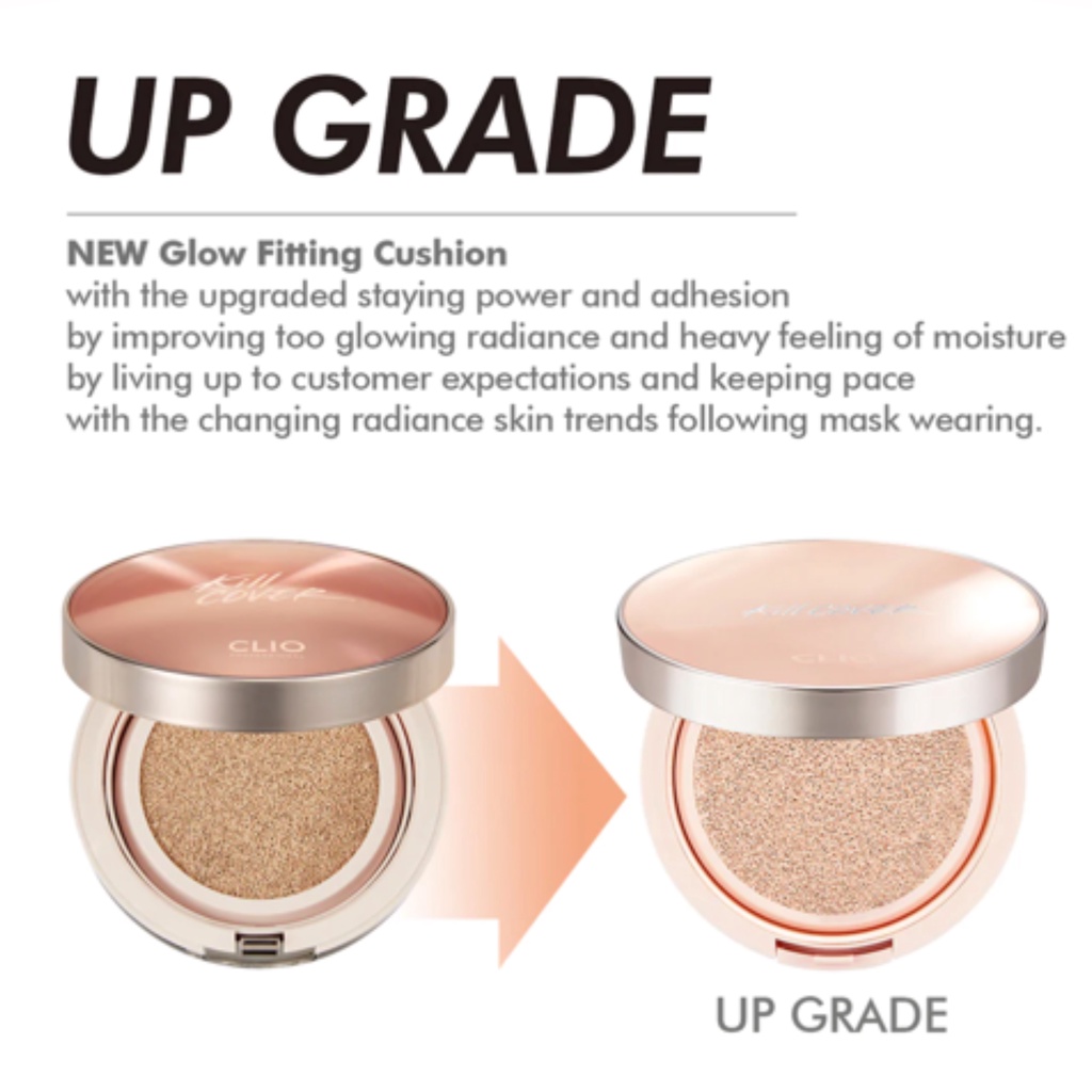 Phấn Nước Căng Mướt Da Clio Kill Cover Glow Fitting Cushion Spf50+ Pa+++ (15Gx2)