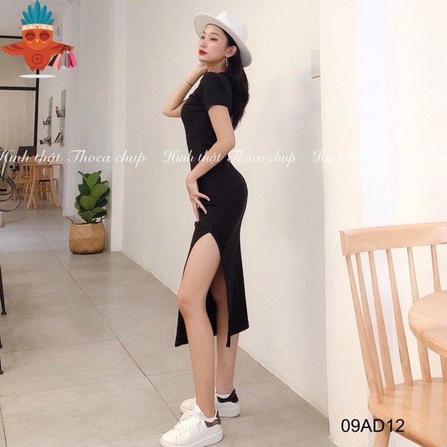 Đầm Ôm Body Xẻ Tà Tôn Dáng D15