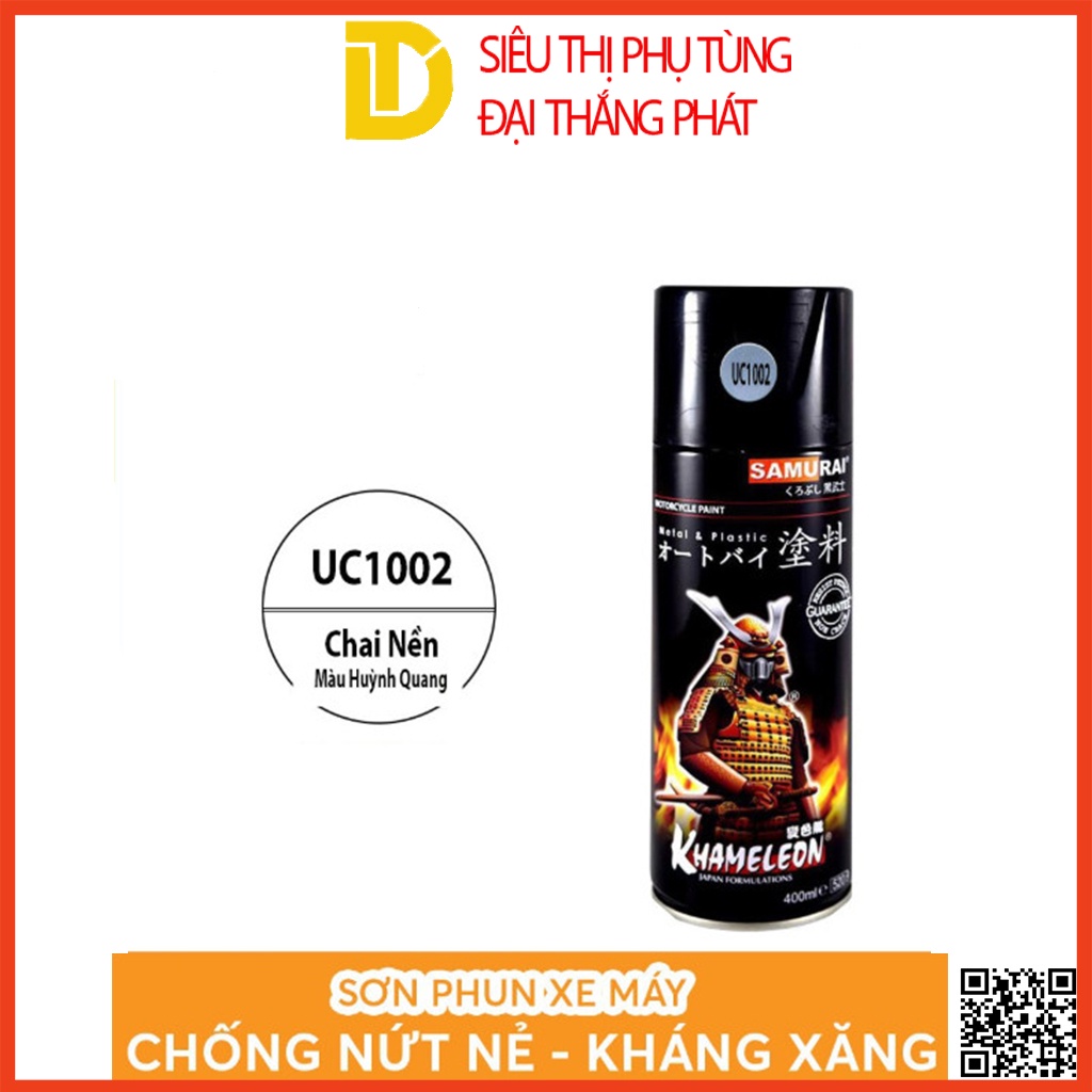 Sơn Samurai, sơn xịt xe máy các loại màu, Nền Trắng Huỳnh Quang UC1002
