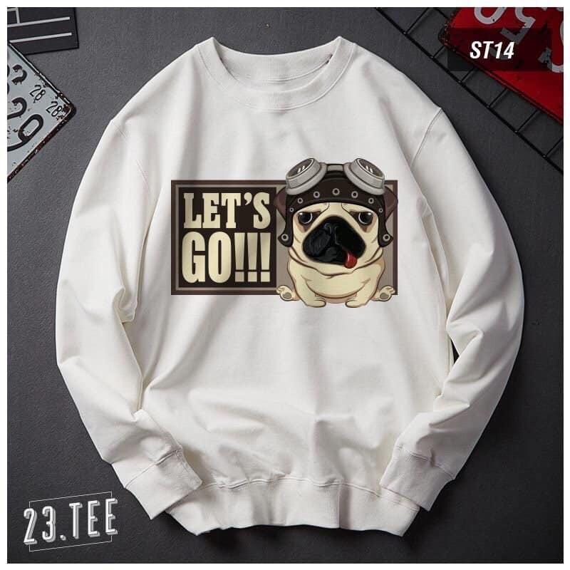 [HCM]Áo sweater thu đông cao cấp let go có bigsize nỉ bông ngoại đẹp