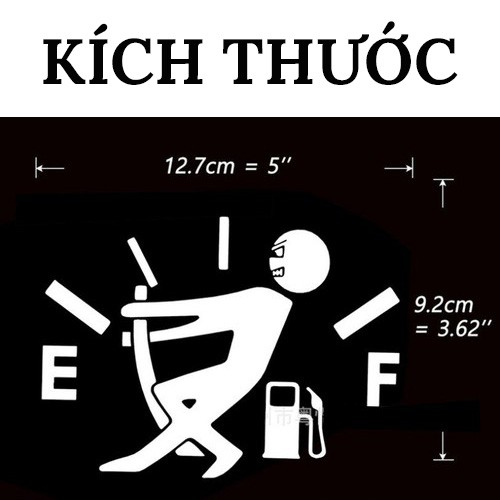 Tem Dán Xe Oto Trang Trí Nắp Bình Xăng