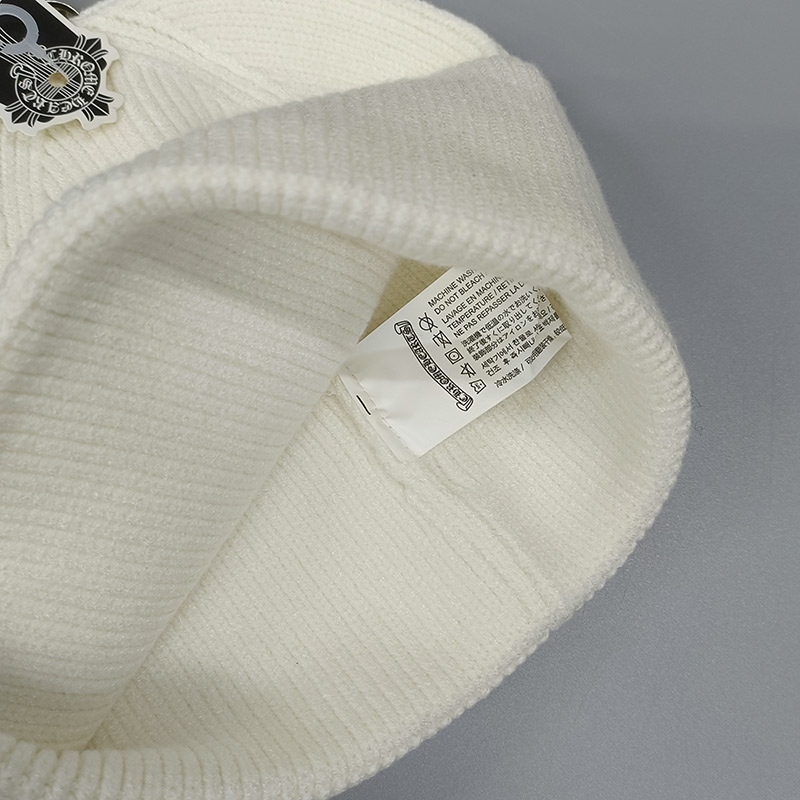 New Wool Beanie Winter Chrome Heart Knitted Hat Men